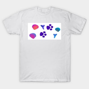 Paw Prints, Fossils, &Shells T-Shirt